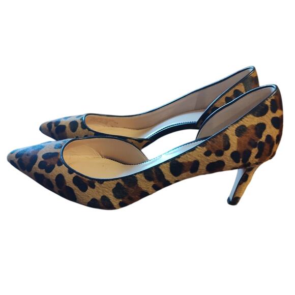 NEW J.Crew D'Orsay Pumps Heels Shoes Leopard Size 10 1/2 - Picture 1 of 7